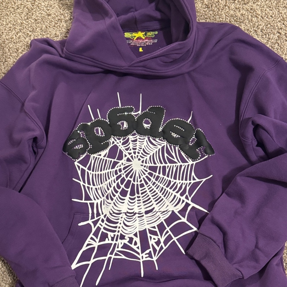 purple sp5der hoodie